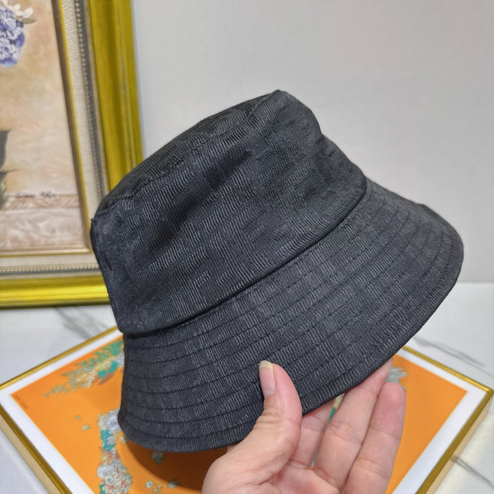 Two-Tone FF Printed Cotton Fisherman's Hat