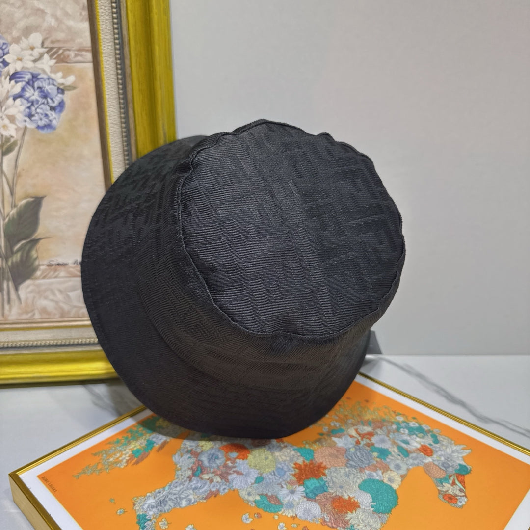 Two-Tone FF Printed Cotton Fisherman's Hat