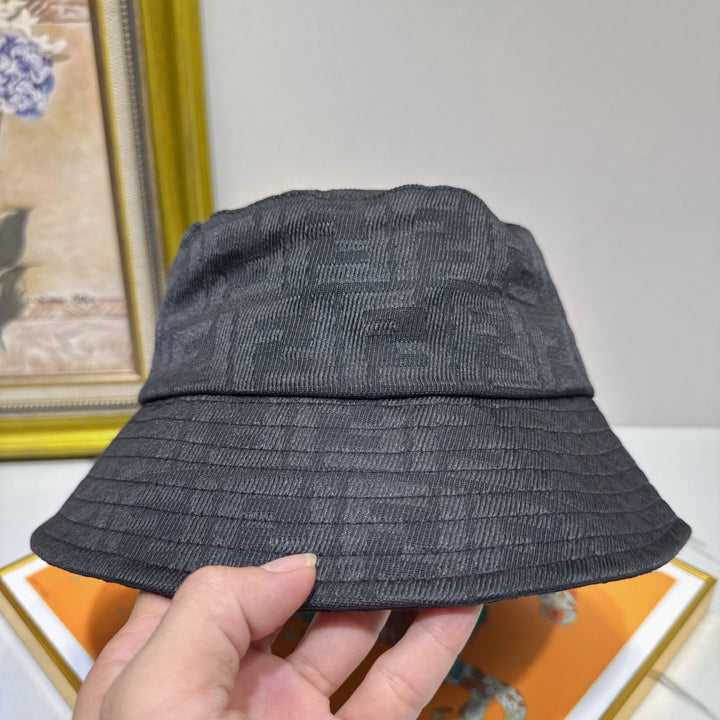 Two-Tone FF Printed Cotton Fisherman's Hat