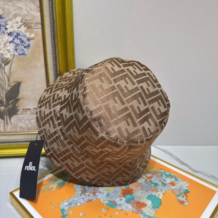 Two-Tone FF Printed Cotton Fisherman's Hat
