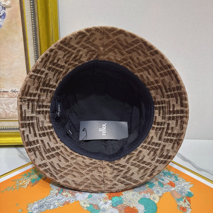 Two-Tone FF Printed Cotton Fisherman's Hat