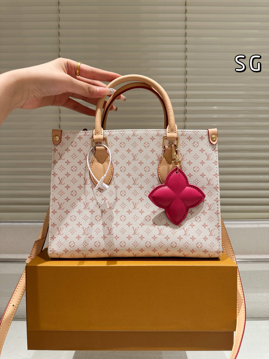 Classic Printed Two Color Matching Tote Bag