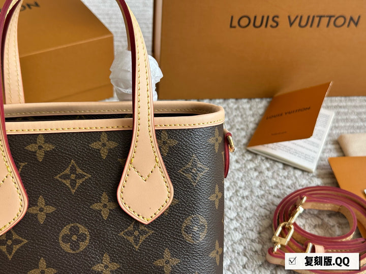 Mini Two-Tone Printed Tote Bag