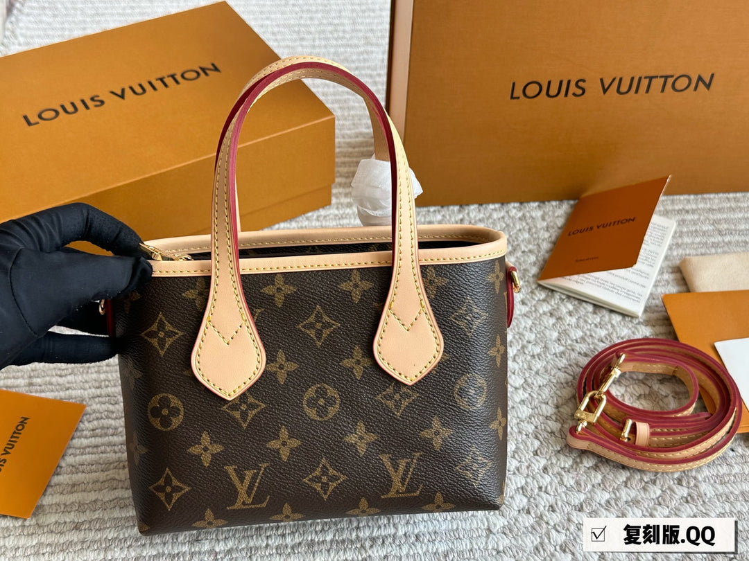 Mini Two-Tone Printed Tote Bag