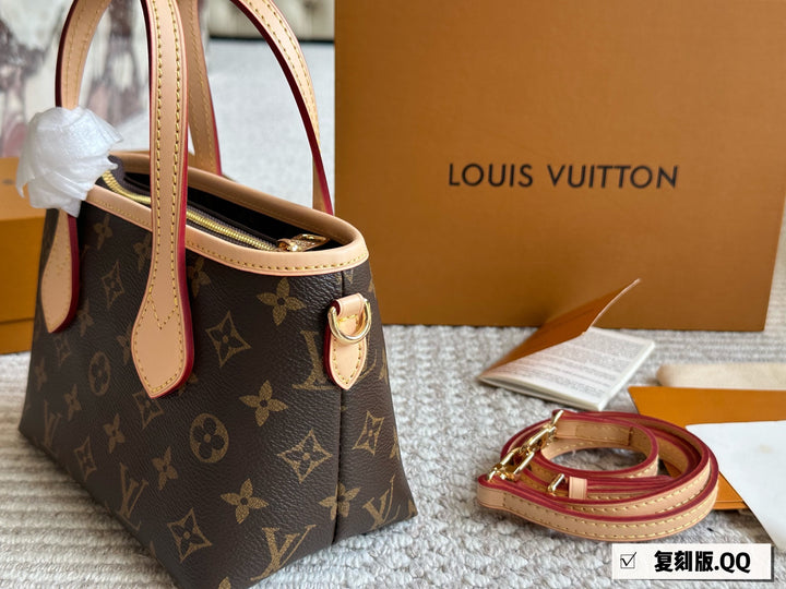 Mini Two-Tone Printed Tote Bag