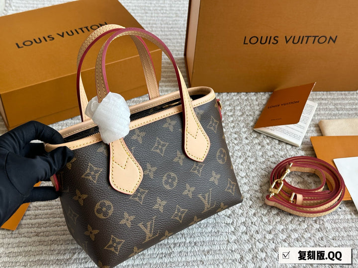 Mini Two-Tone Printed Tote Bag