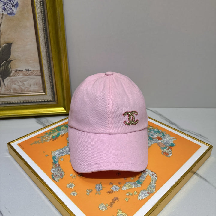 New Rhinestone Logo Duck Tongue Cap