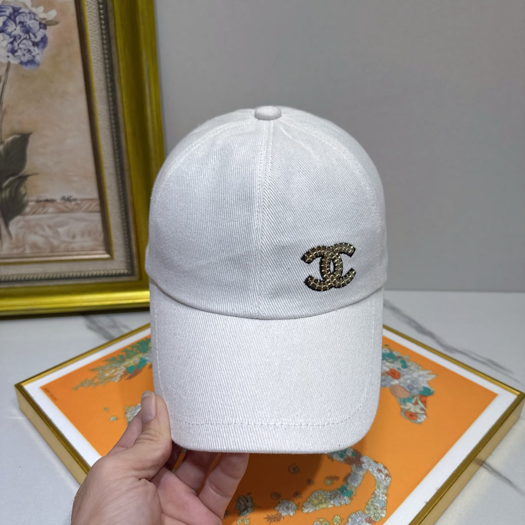 New Rhinestone Logo Duck Tongue Cap