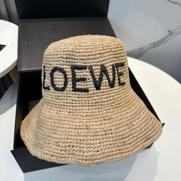 New Straw Embroidered Fisherman's Hat