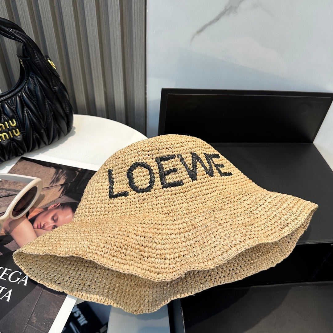 New Straw Embroidered Fisherman's Hat