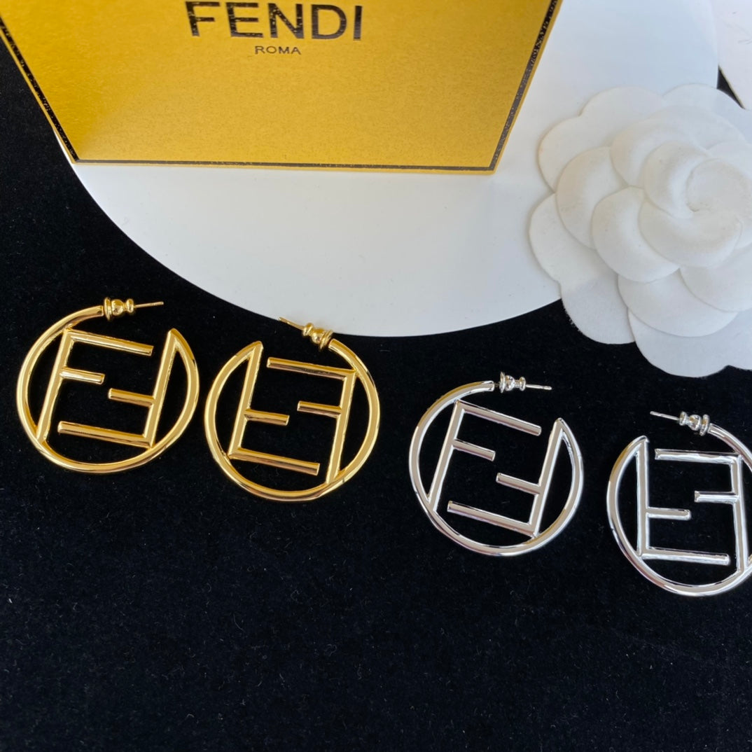chic round letter earrings