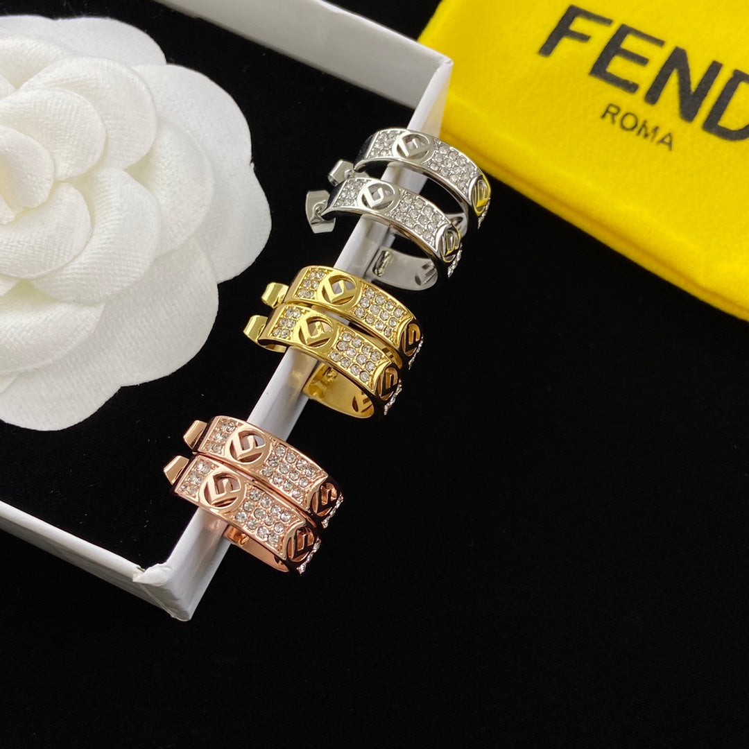 3 colors FF rhinestone earrings