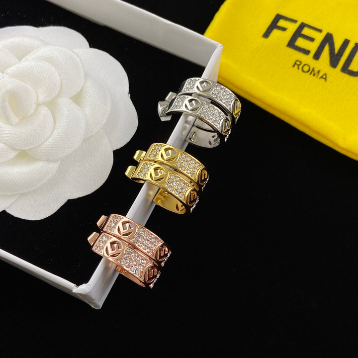 3 colors FF rhinestone earrings