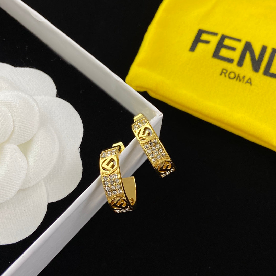 3 colors FF rhinestone earrings