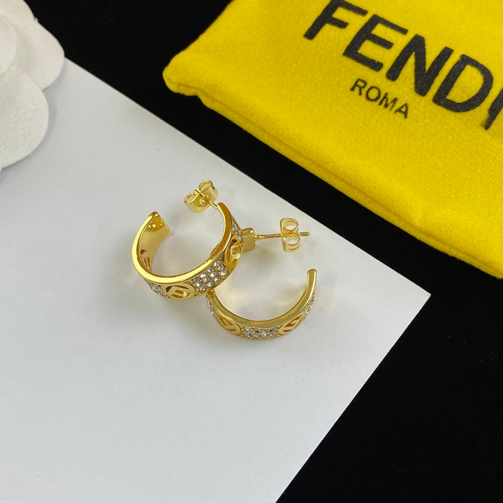 3 colors FF rhinestone earrings