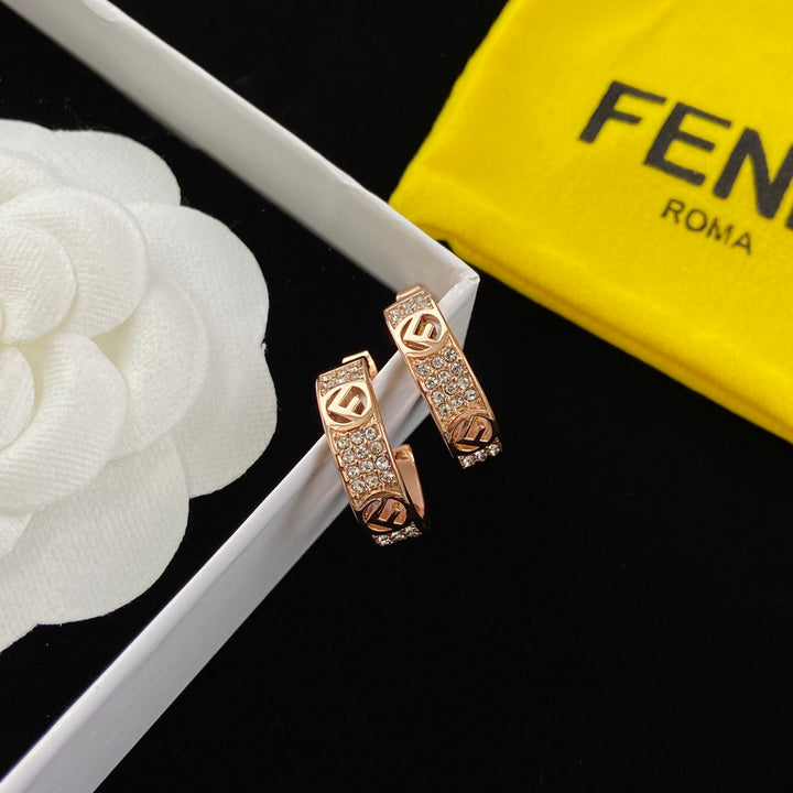 3 colors FF rhinestone earrings