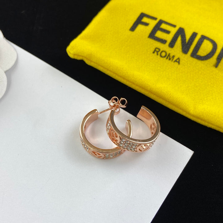 3 colors FF rhinestone earrings