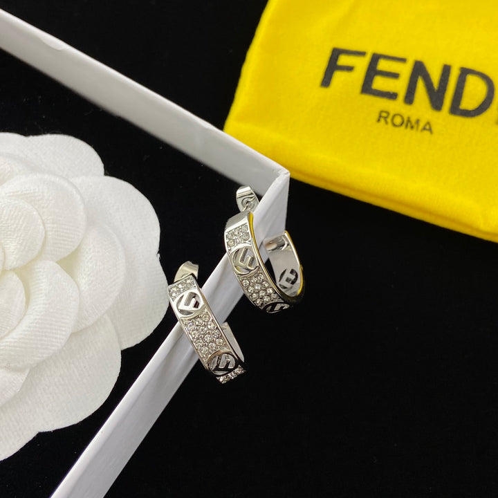 3 colors FF rhinestone earrings