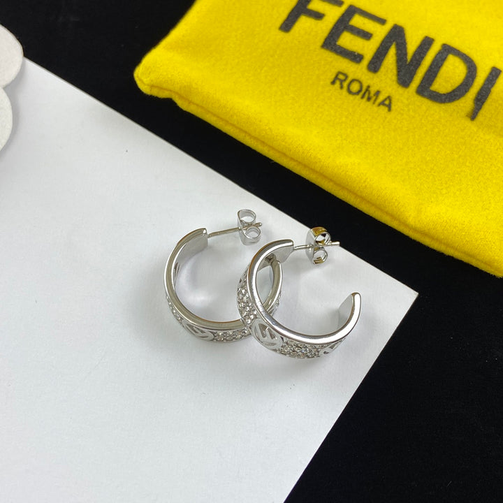 3 colors FF rhinestone earrings