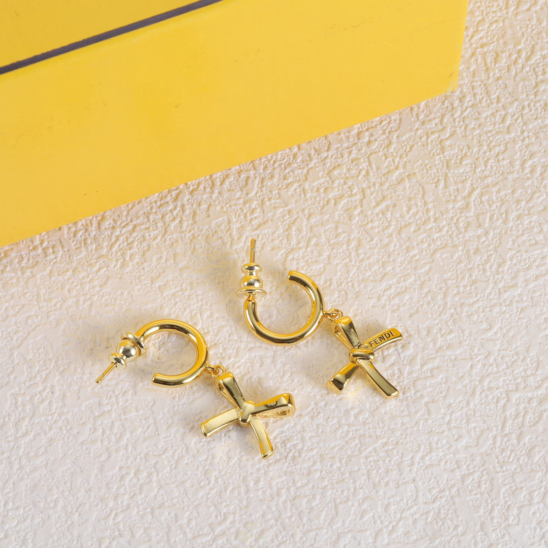 fashion cross pendant earrings