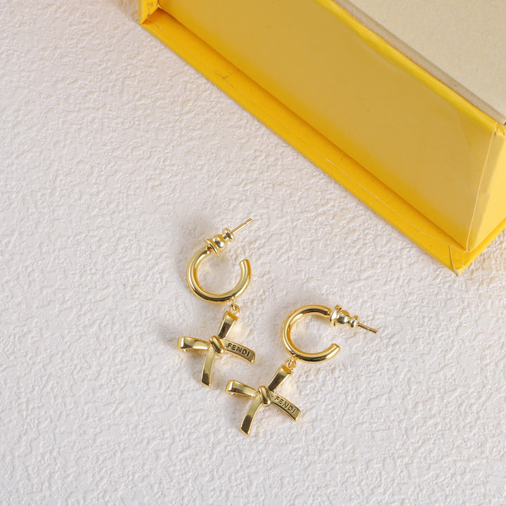 fashion cross pendant earrings