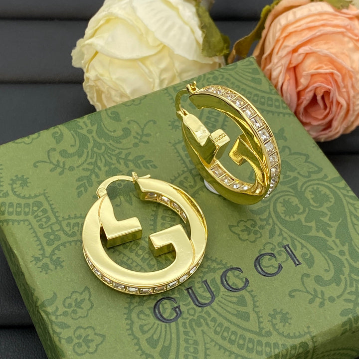new letter hollow earrings