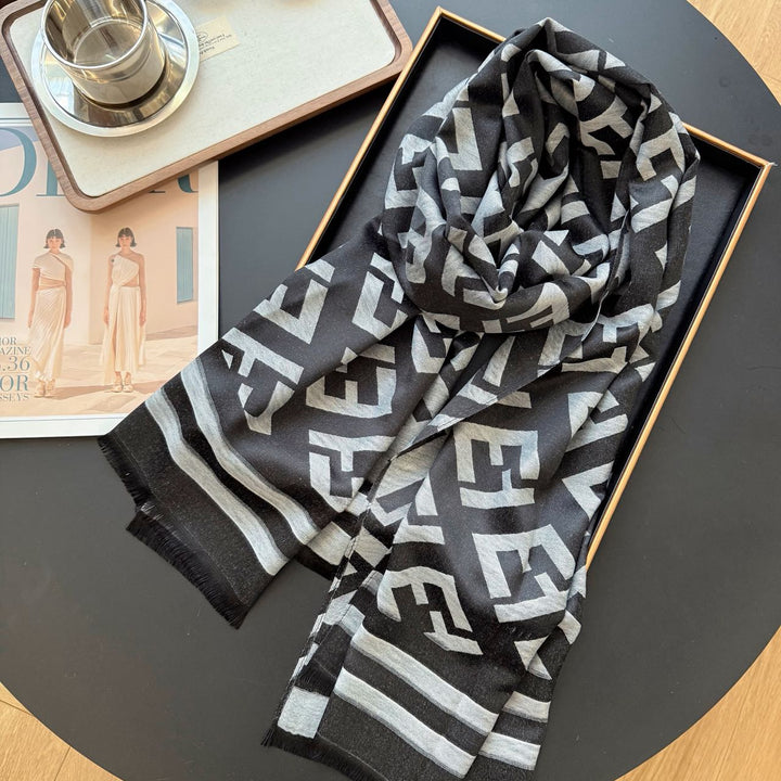 double-sided jacquard ice silk texture silk scarf