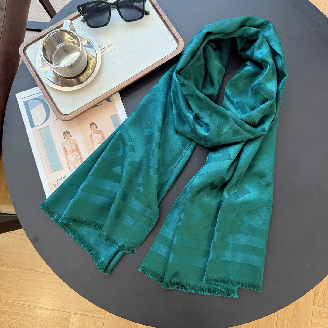double-sided jacquard ice silk texture silk scarf