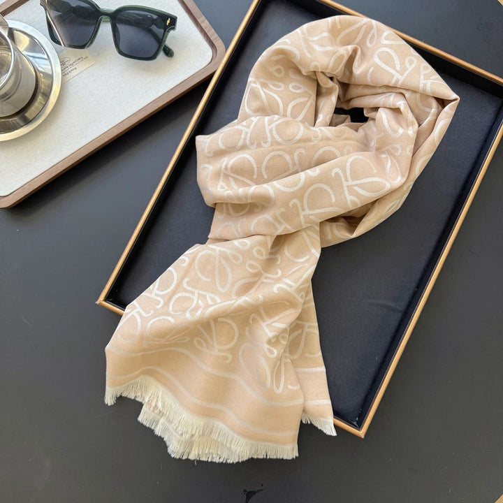 five-color elegant pattern ice silk scarf