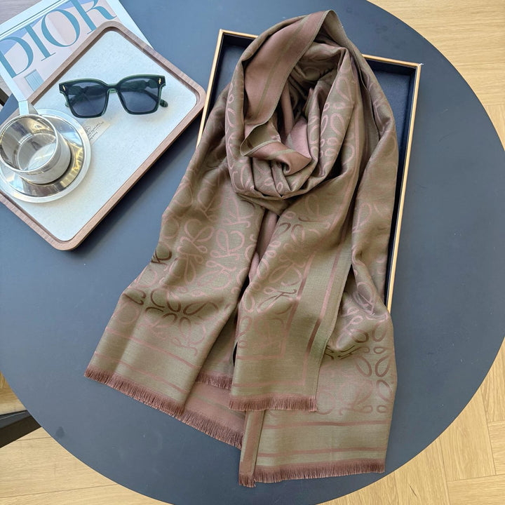 five-color elegant pattern ice silk scarf
