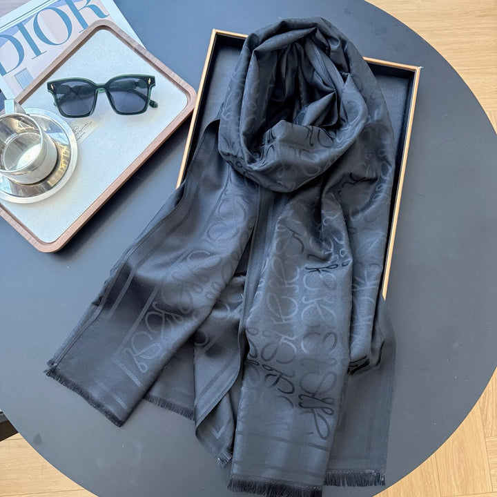 five-color elegant pattern ice silk scarf