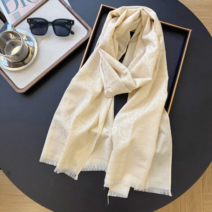 five-color elegant pattern ice silk scarf