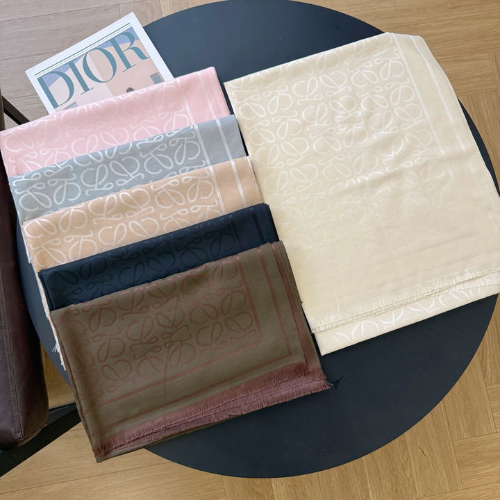 five-color elegant pattern ice silk scarf