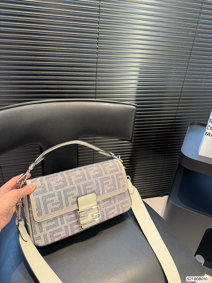 Boutique Double F Handbag with Diamonds