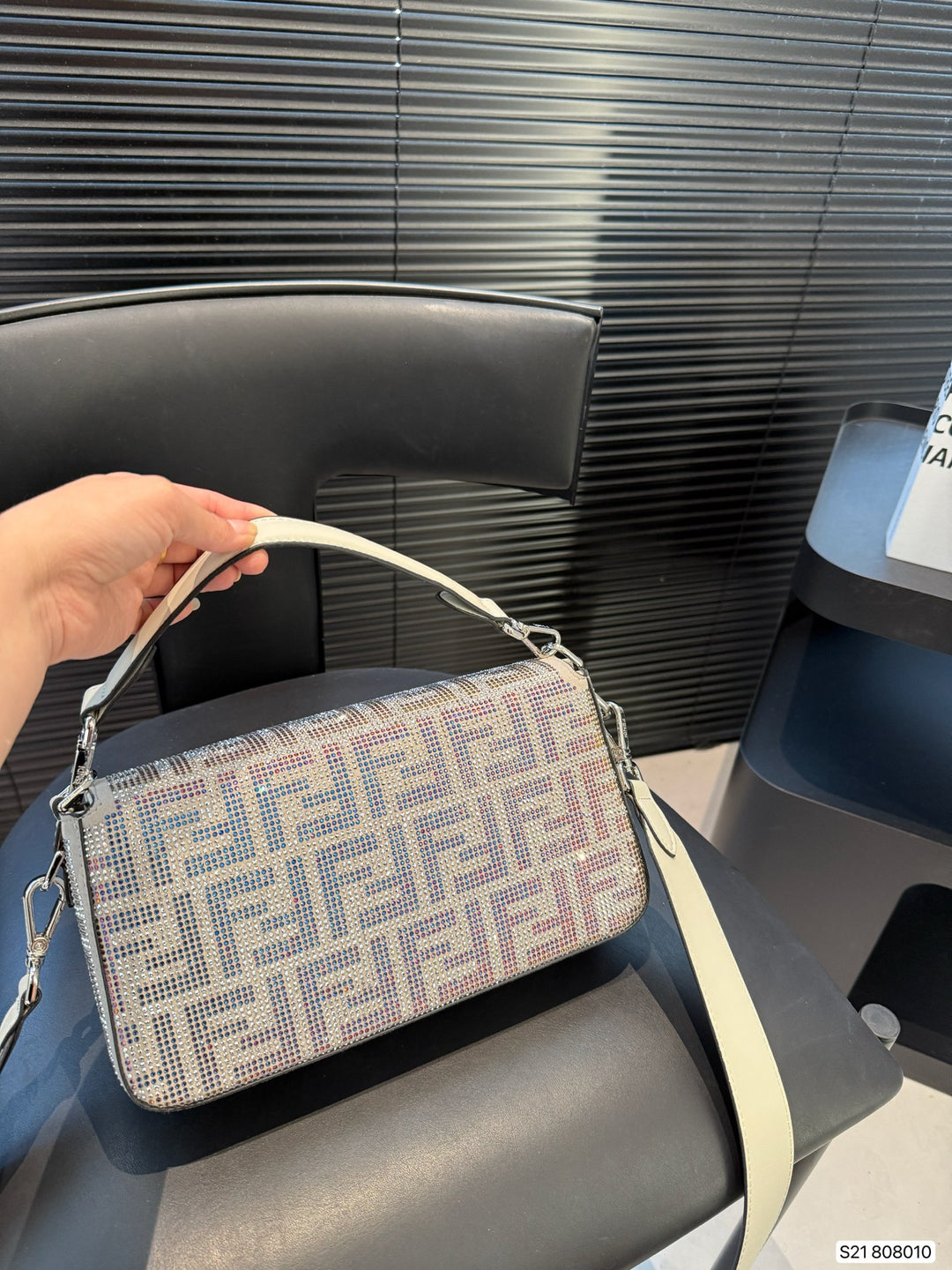 Boutique Double F Handbag with Diamonds
