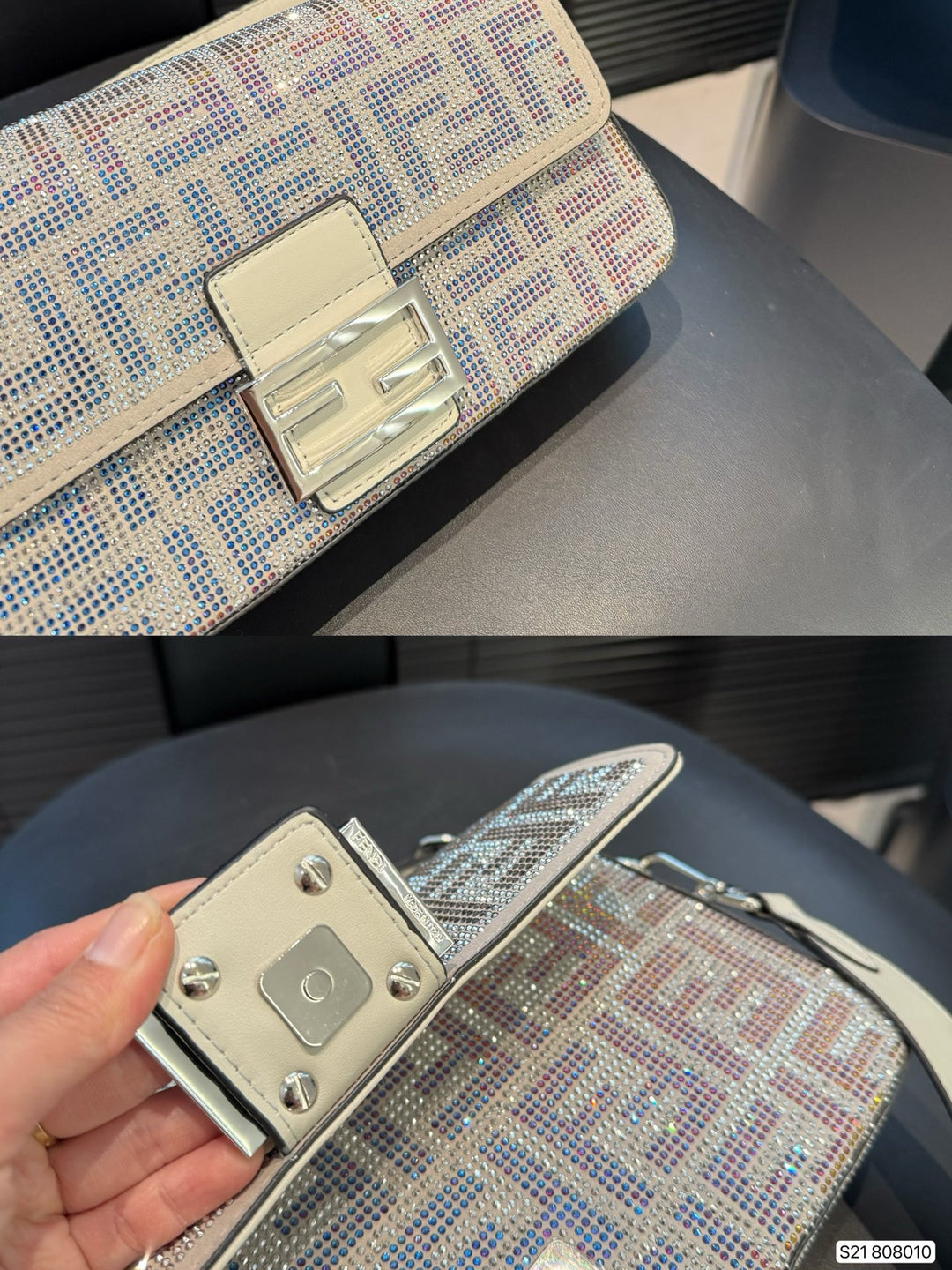 Boutique Double F Handbag with Diamonds