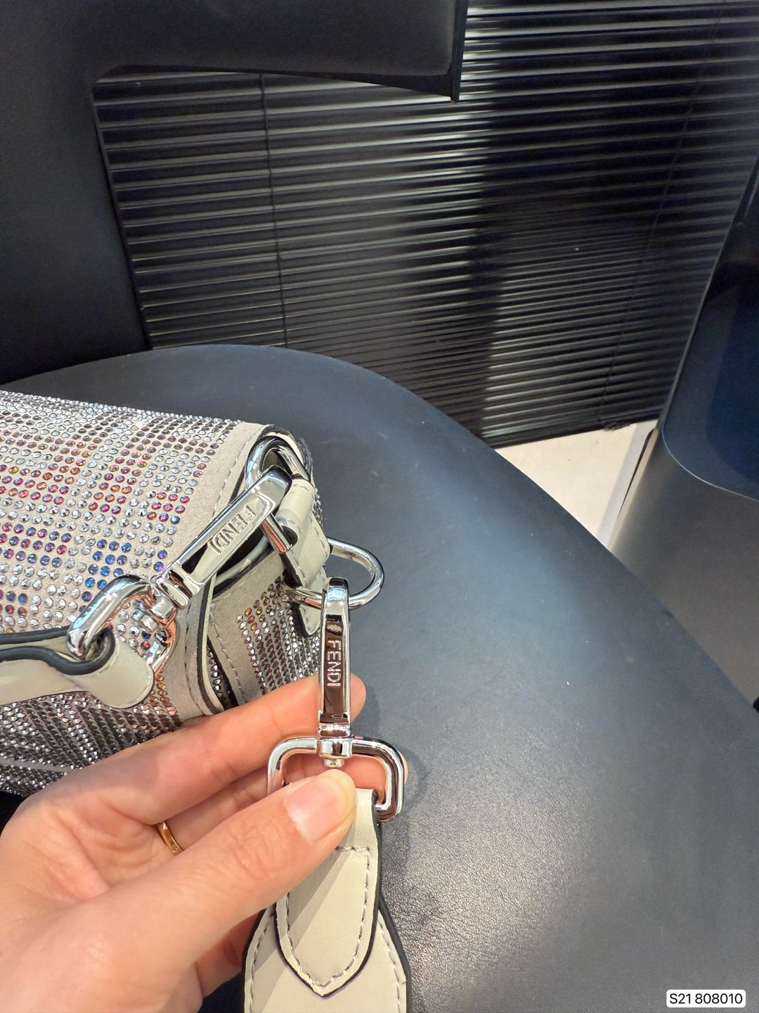Boutique Double F Handbag with Diamonds