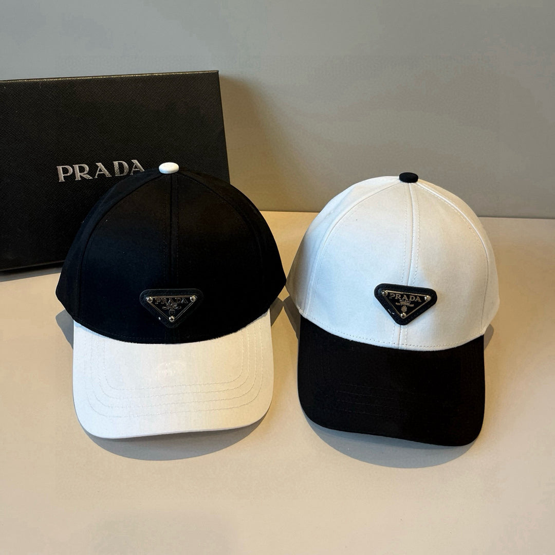 Triangle Logo Black and White Matching Baseball Cap