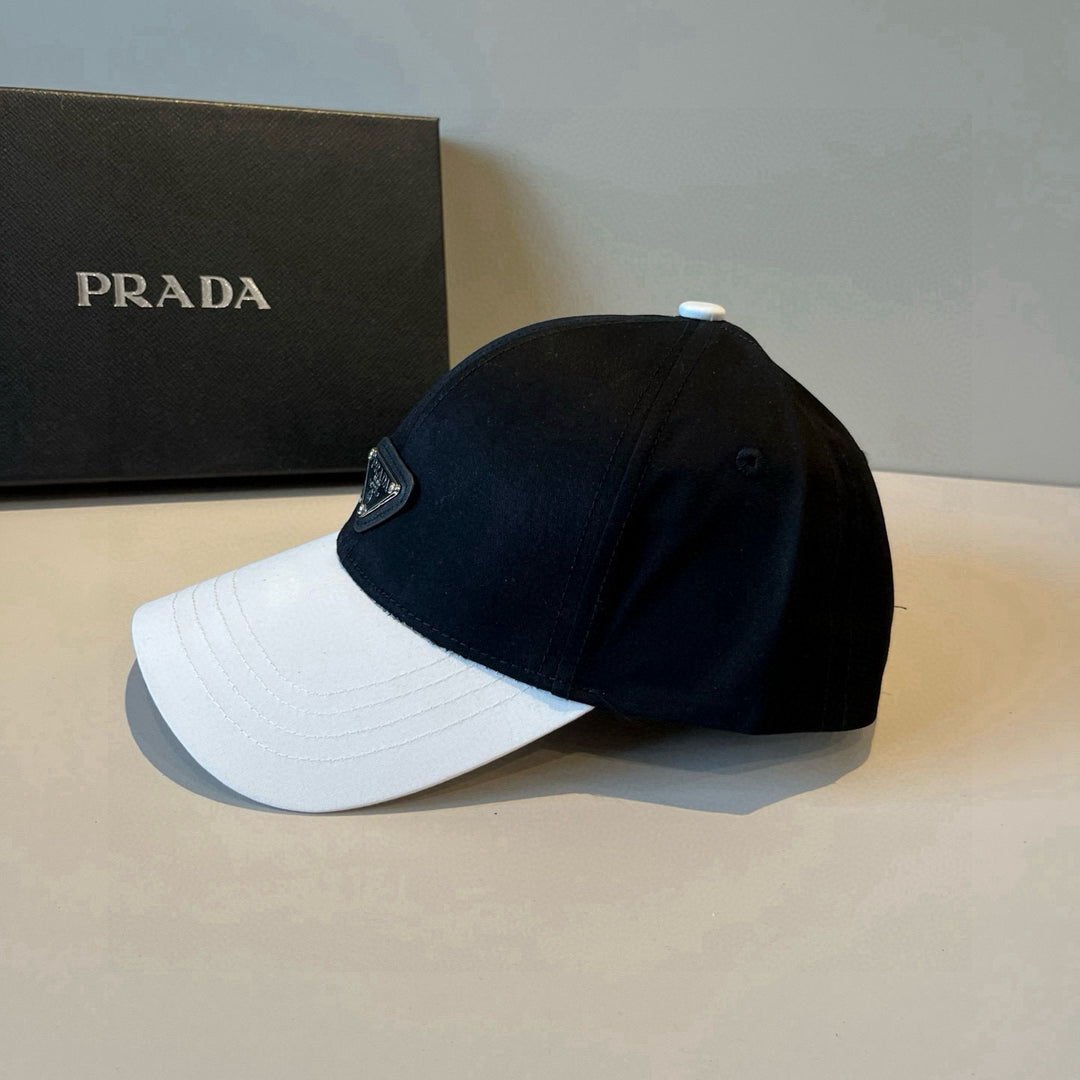 Triangle Logo Black and White Matching Baseball Cap