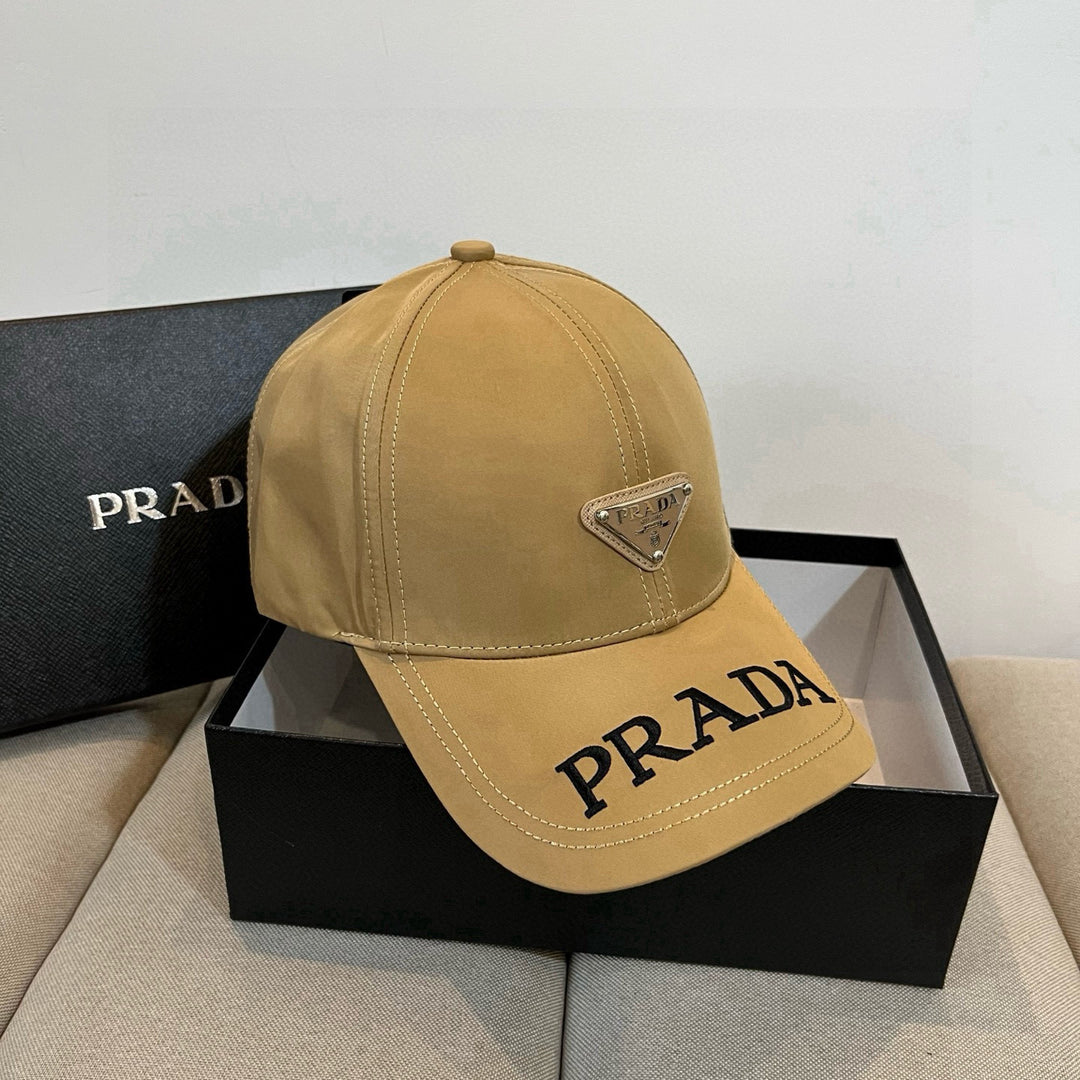Triangle Badge Letter Embroidered Baseball Cap