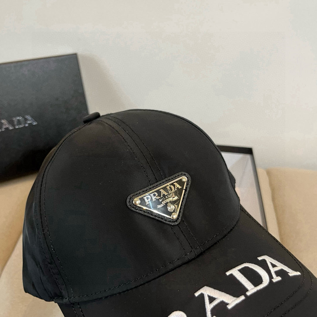 Triangle Badge Letter Embroidered Baseball Cap