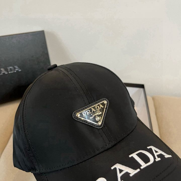 Triangle Badge Letter Embroidered Baseball Cap