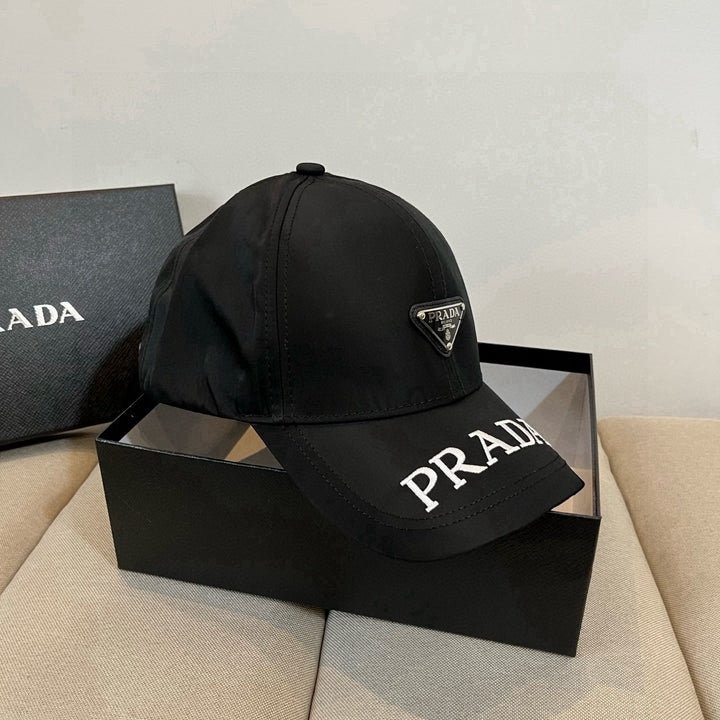 Triangle Badge Letter Embroidered Baseball Cap