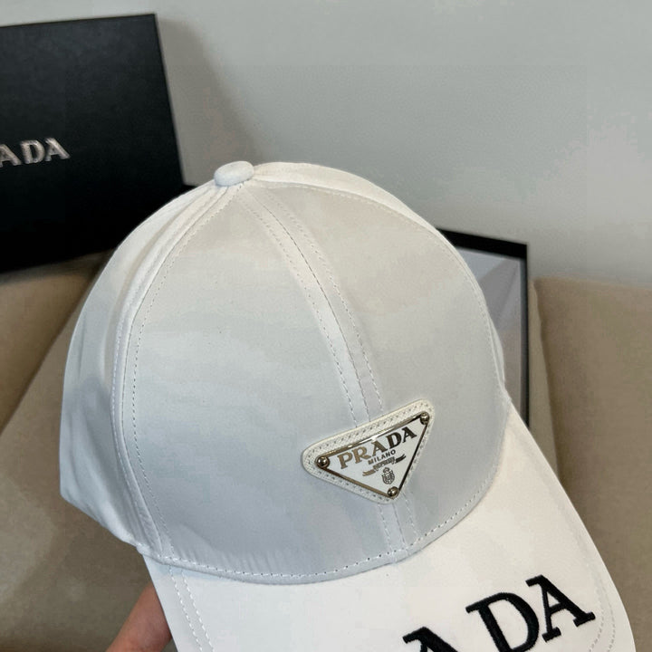 Triangle Badge Letter Embroidered Baseball Cap