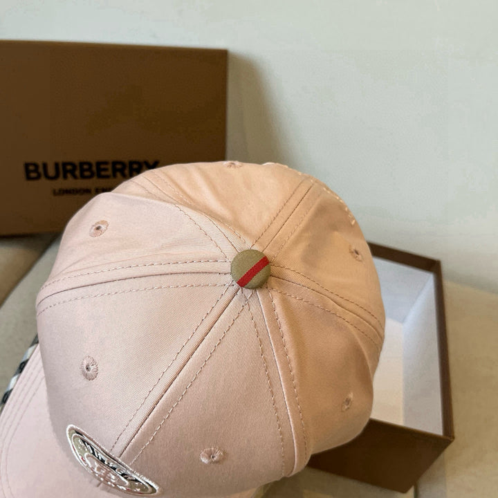 4-color plaid-trimmed design baseball cap