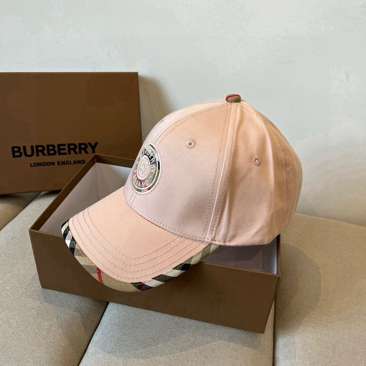4-color plaid-trimmed design baseball cap