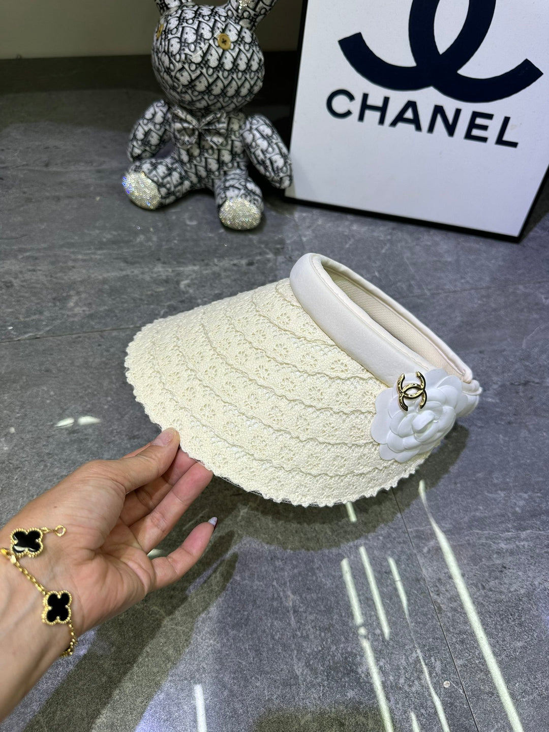 new camellia lace hollow cap