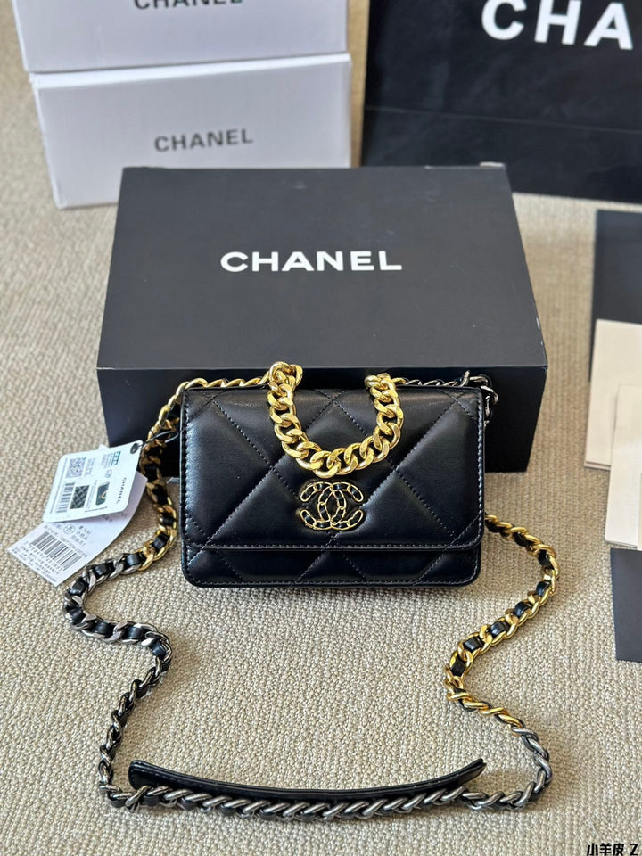 6-color sheepskin gold chain leather handbag