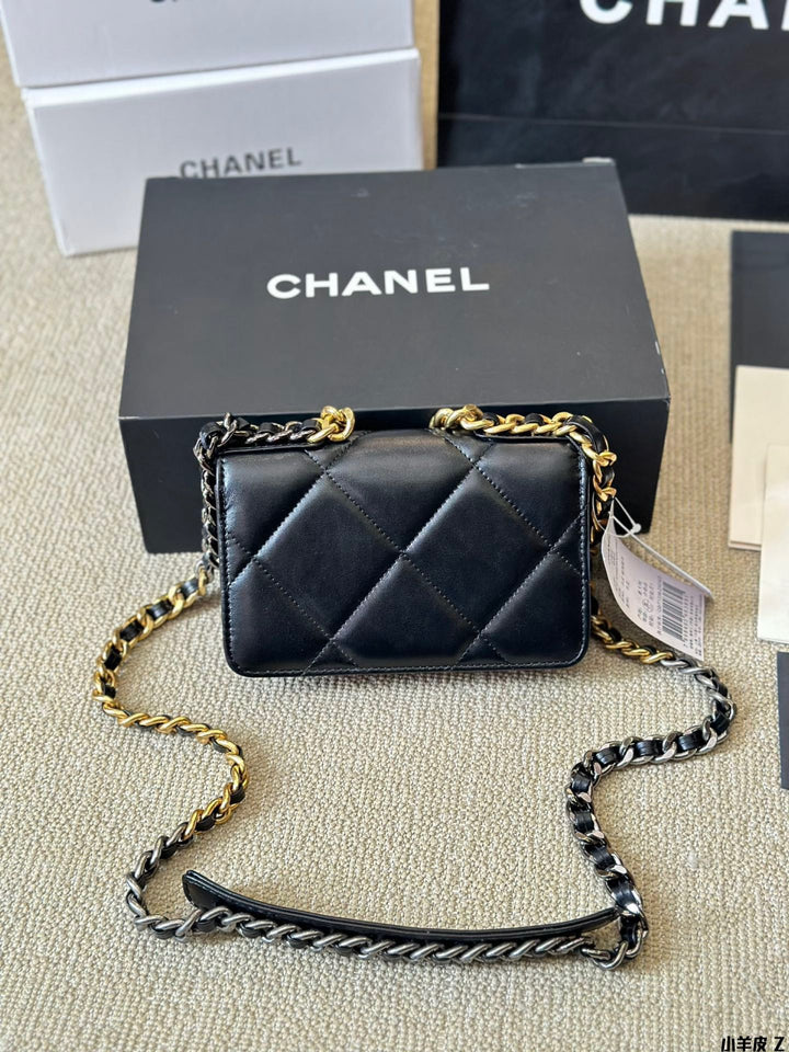 6-color sheepskin gold chain leather handbag