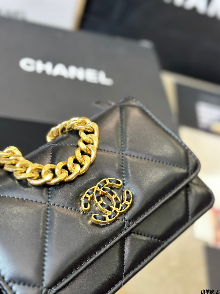 6-color sheepskin gold chain leather handbag